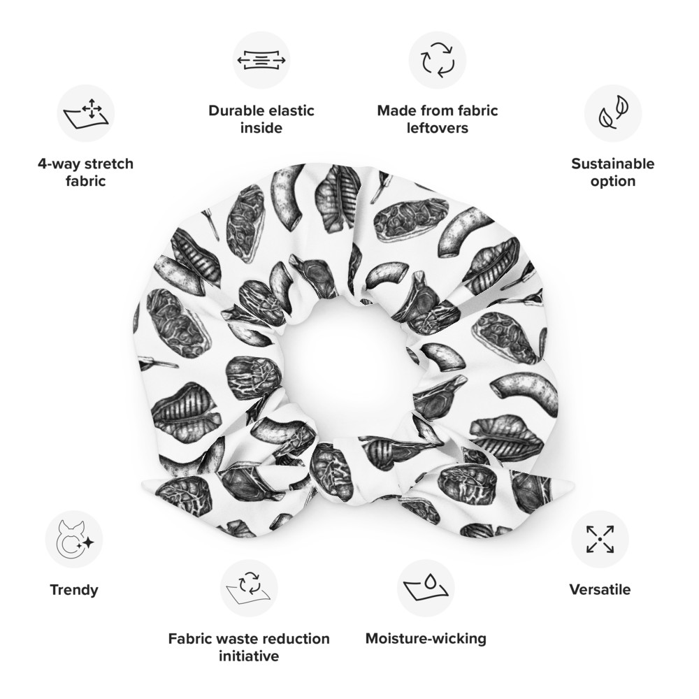 Meaty White Scrunchie